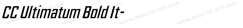 CC Ultimatum Bold It字体转换